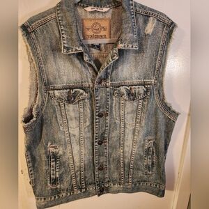 NWOT- Ecko Unlimited Men's Blue Denim Vest Size Large